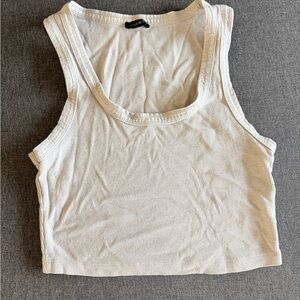 Dynamite Cream Ribbed Tank Top